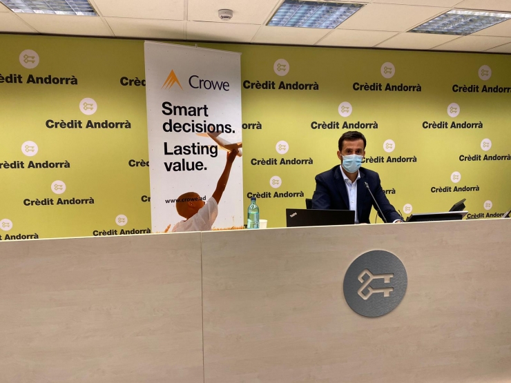 Antoni Bisbal, soci director Crowe Andorra, durant la sessió.